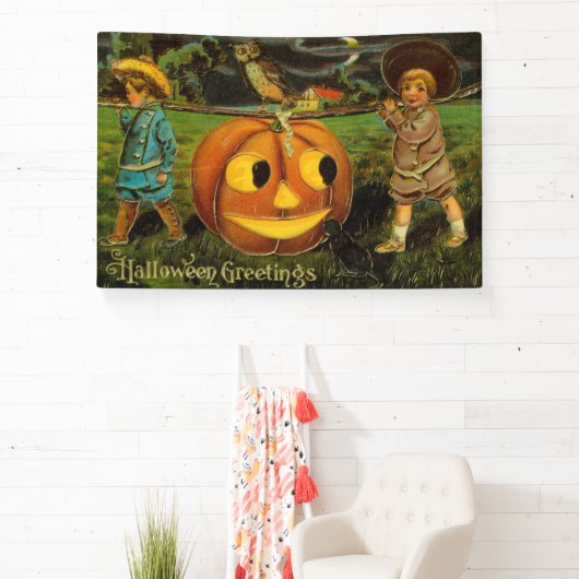 Halloween Jack-o-Lantern Harvest Night beroemd gem Spandoek (Insitu)