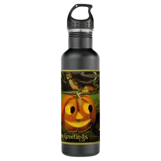 Halloween Jack-o-Lantern Harvest Night beroemd gem Waterfles (Voorkant)