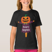 Halloween Jack o' Lantern Lady vogelverschrikker T-shirt (Voorkant)