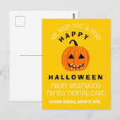 Halloween Jack O Lantern met races - Geel Briefkaart (Voorkant / Achterkant)
