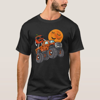 Halloween Jack O Lantern Monster Truck Toddler Boy T-shirt