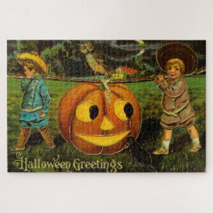 Halloween Jack-o-Lantern Oogst Nacht door Kinderen Legpuzzel