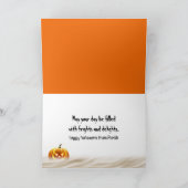 Halloween Jack-o-Lantern op het strand Feestdagen Kaart (Binnen)