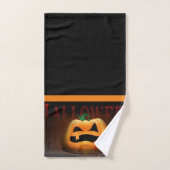 Halloween Jack O' Lantern Oranje en Black Bad Handdoek (Handdoek)