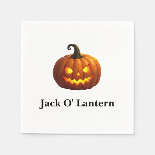 Halloween Jack O' Lantern Papieren servet (Voorkant)