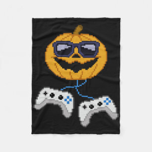 Halloween Jack O Lantern Pixelated Gaming Gamer Bo Fleece Deken