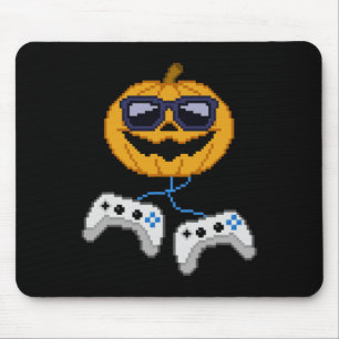 Halloween Jack O Lantern Pixelated Gaming Gamer Bo Muismat