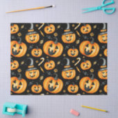 Halloween Jack-o-Lantern Pompoen Zwart en Sinaasap Tissuepapier (Craft)