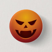 Halloween Jack O Lantern Pumpkin Button (Voorkant)