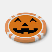 Halloween Jack O Lantern Pumpkin Face Pokerchips (Enkel)