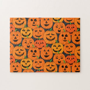 Halloween Jack-o'-lantern Pumpkin Legpuzzel