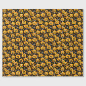 Halloween Jack O Lantern Pumpkin Patch Cadeaupapier (Vlak)