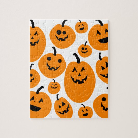 Halloween Jack o Lantern Pumpkin Pattern Legpuzzel (Verticaal)