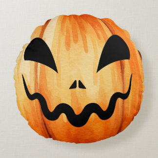 Halloween Jack-O-Lantern Pumpkin Rond Kussen