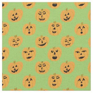 Halloween Jack-O-Lantern Pumpkins Pattern Stof