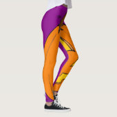 Halloween Jack o' Lantern Purple Leggings (Droite)