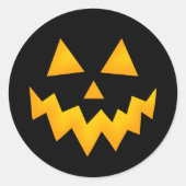 Halloween Jack o Lantern Ronde Sticker (Voorkant)
