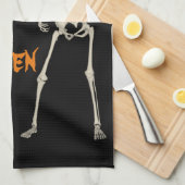 Halloween Jack O' Lantern Skeleton Decoratief Theedoek (Quarter Fold)