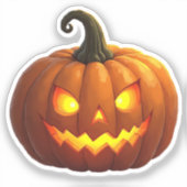 Halloween Jack O' Lantern Sticker (Voorkant)