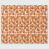 Halloween Jack O' Lantern Wrapping Paper Cadeaupapier (Vlak)