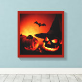 Halloween - Jack-O-Lanterns 6 Canvas Afdruk (Insitu (Houten vloer))