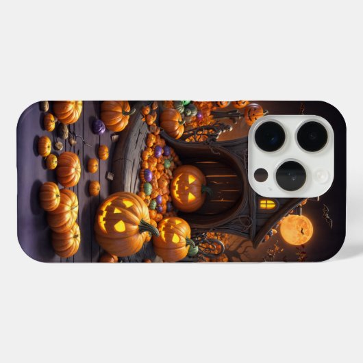 Halloween Jack o Lanterns Icons iPhone 15 Coques (Verso (horizontal))