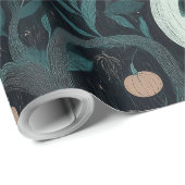 Halloween Jack-O'-Lanterns in het bos Cadeaupapier (Rol Hoek)