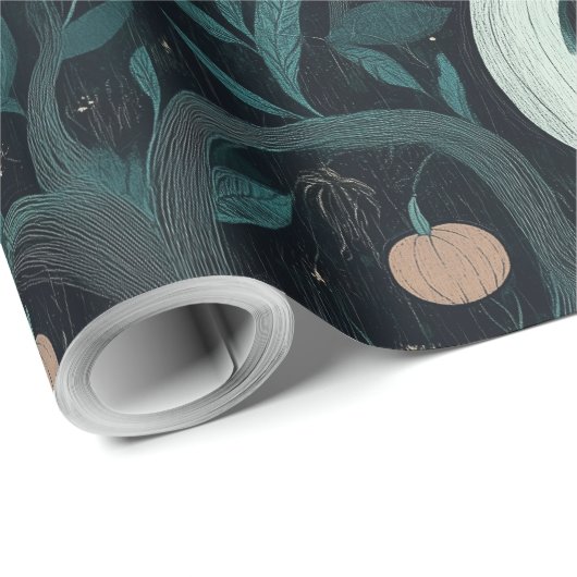 Halloween Jack-O'-Lanterns in het bos Cadeaupapier (Rol Hoek)