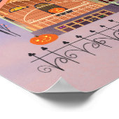 Halloween Jack-o'-lanttern House Art Print (Hoek)