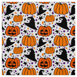 Halloween Jack O'Lantern en Witch Pet White Stof