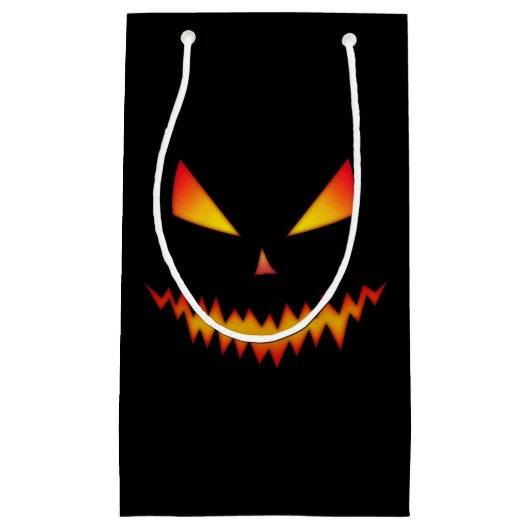 Halloween Jack O'Lantern gezicht cool eng kwaad Klein Cadeauzakje (Voorkant)