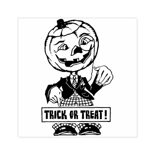  Halloween Jack O'Lantern Man Rubberstempel (Afrduk)