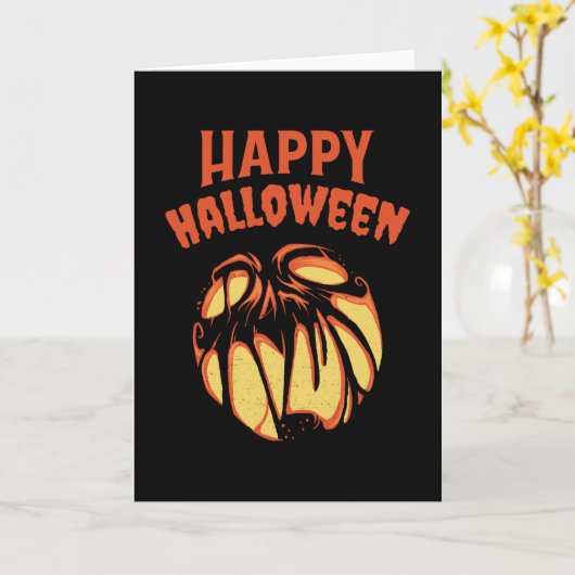 Halloween Jack o'Lantern pomkin Kaart (Gele Bloem)