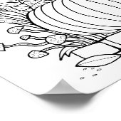 Halloween Jack O'Lantern Scène Kleurplaat Art Poster (Hoek)