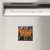 Halloween Jack O'Lantern Twins Magnet Magneet (Insitu (Vaatwasser))