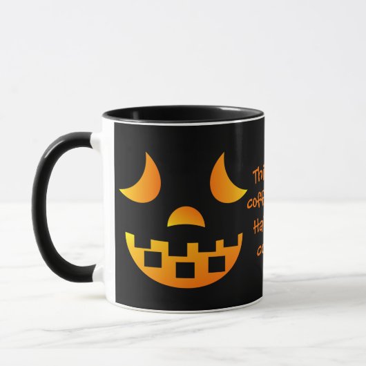 Halloween Jack-o'lanterne face Mug (Gauche)