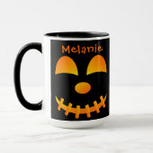 Halloween Jack-o'lanterne Mignonne Face Combo Mug (Gauche)
