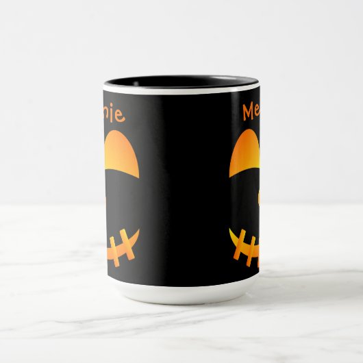 Halloween Jack-o'lanterne Mignonne Face Combo Mug (Centre)