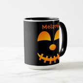 Halloween Jack-o'lanterne Mignonne Face Combo Mug (Devant droit)