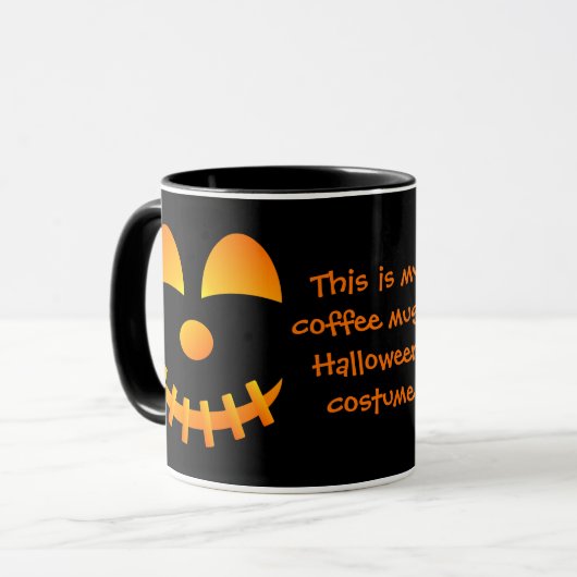 Halloween Jack-o'lanterne mou face Mug (Devant gauche)