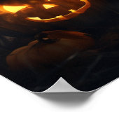 Halloween Jack O'Lanterns Haunted Graveyard Poster (Hoek)
