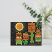 Halloween Jack O'Lanterns Trick Treat Invitation (Debout devant)