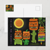 Halloween Jack O'Lanterns Trick Treat Invitation (Devant / Derrière)