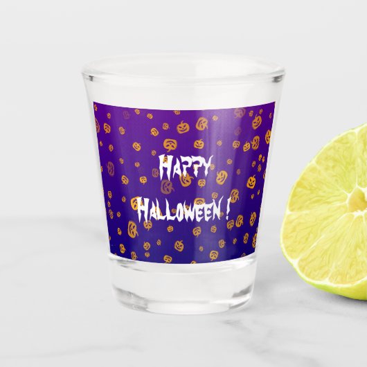 Halloween Jack Pumpkins Shot Glas (Voorkant)