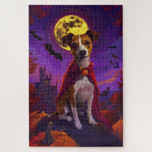 Halloween Jack Russell Vampire Pumpkins eng Legpuzzel