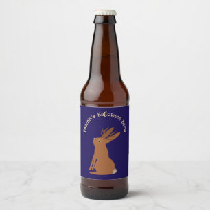 Halloween Jackalope Trick or treat Custom Bier Etiket