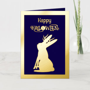 Halloween Jackalope Trick or treat Custom Folie Wenskaart