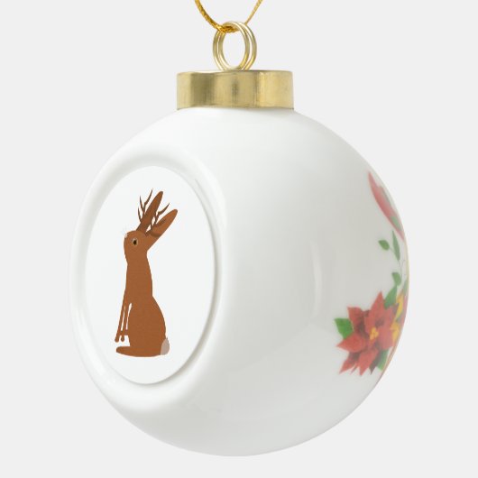 Halloween Jackalope Trick or treat Keramische Bal Ornament (Rechts)