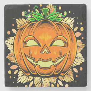 Halloween Jackolantern Spooky Pumpkin Stenen Onderzetter