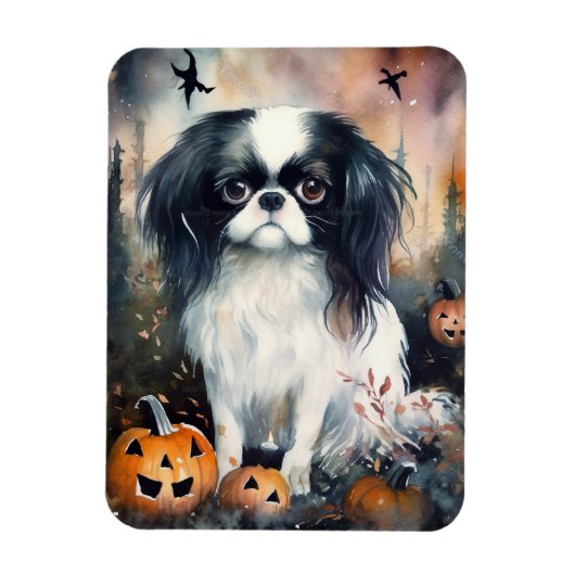 Halloween Japanse kin met pompoenen eng Magneet (Verticaal)